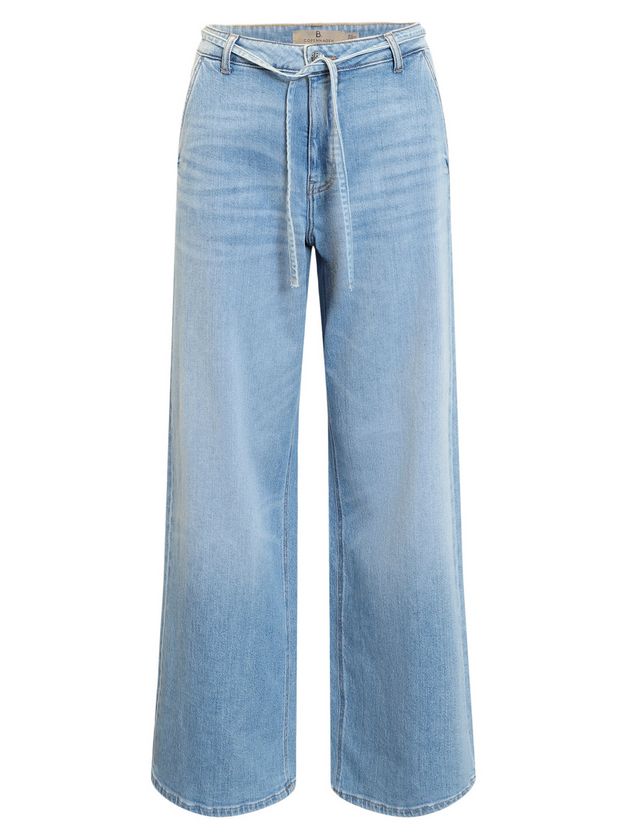 B. Copenhagen 220080 Women's Wide Leg & Light Wash Denim Jeans