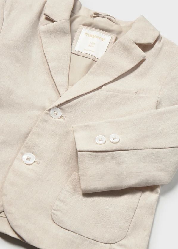 Mayoral 1404/1115/1517 Baby Boy's Linen Blazer, Long Sleeve Shirt & Dress Pant Set 3PC