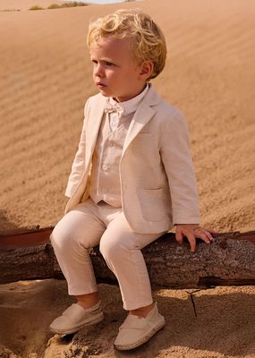 Mayoral 1404/1115/1517 Baby Boy's Linen Blazer, LS Shirt & Dress Pant Set 3PC/