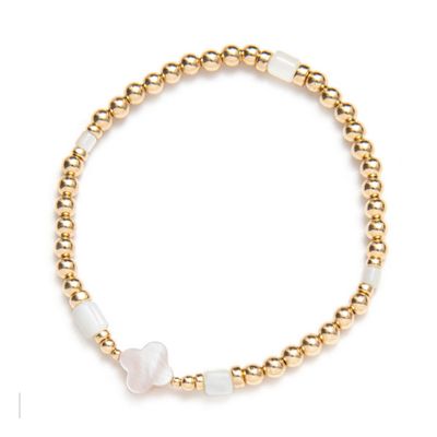 Beblue BBSURGUAR-LM Gold Plated Beaded Clover Bracelet – Love Me First