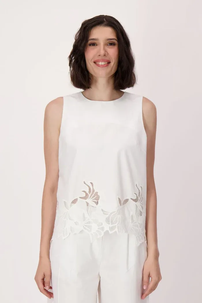 Spanner 226213 Embroidered Hem Top