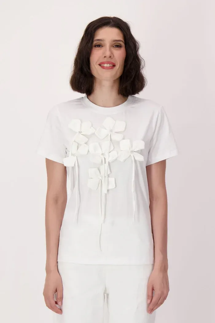 Spanner 226241 Stemmed Flower Aplique Top