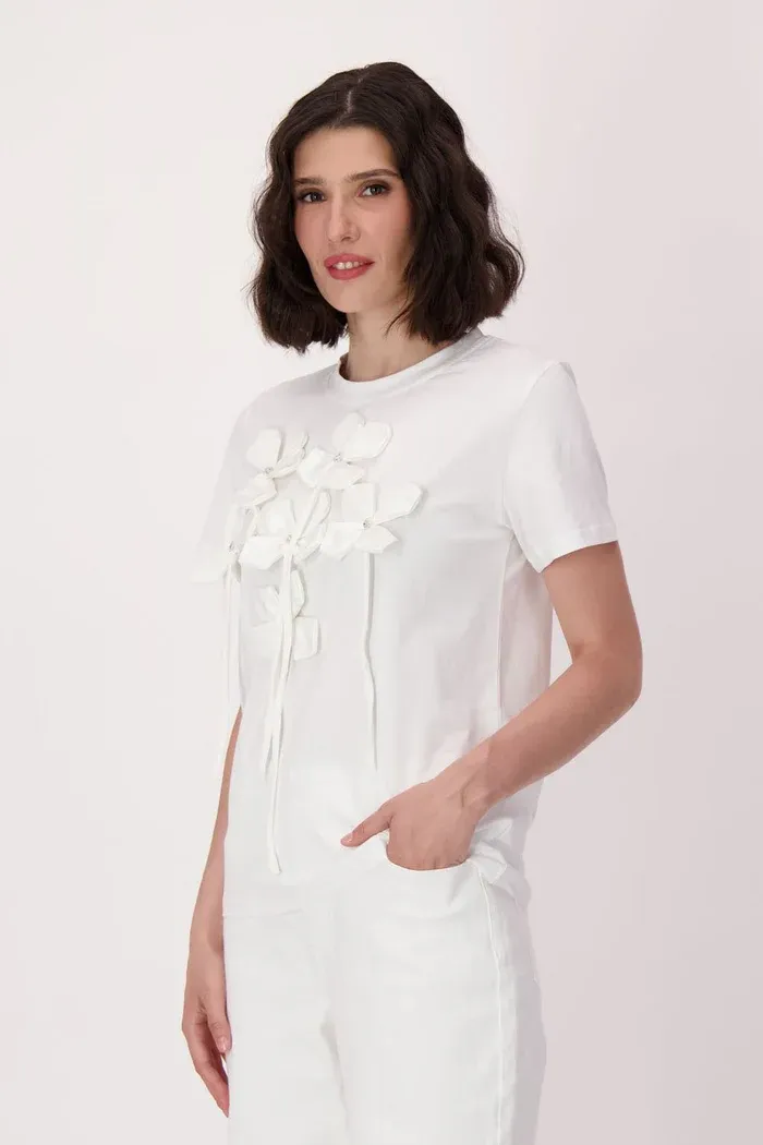 Spanner 226241 Stemmed Flower Aplique Top