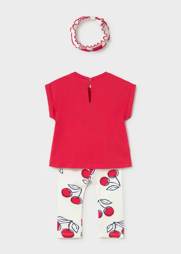 Mayoral 1750 Baby Girl Short Sleeve Top, Legging, & Headband 3PC