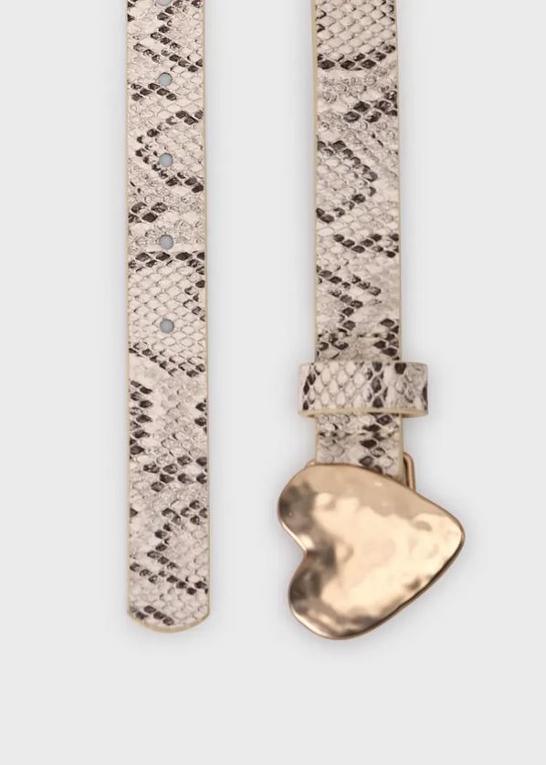 Mayoral 10203 Girls Beige Snakeskin Belt