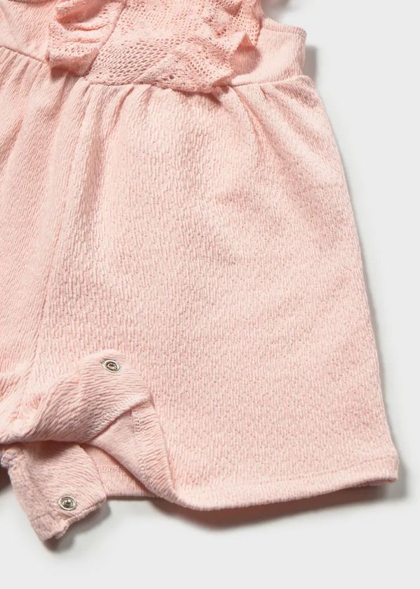Mayoral 1827 Baby Girl Crochet Detail Romper