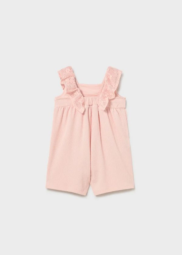 Mayoral 1827 Baby Girl Crochet Detail Romper