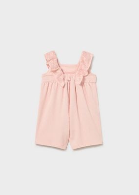Mayoral 1827 Baby Girl Crochet Detail Romper/ 