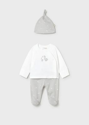 Mayoral 1506 Baby Long Sleeve Top Pants & Hat Set