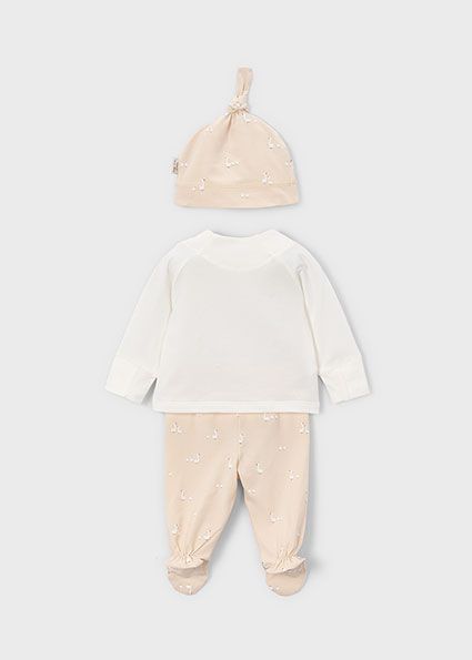 Mayoral 1506 Baby Long Sleeve Top Pants & Hat Set