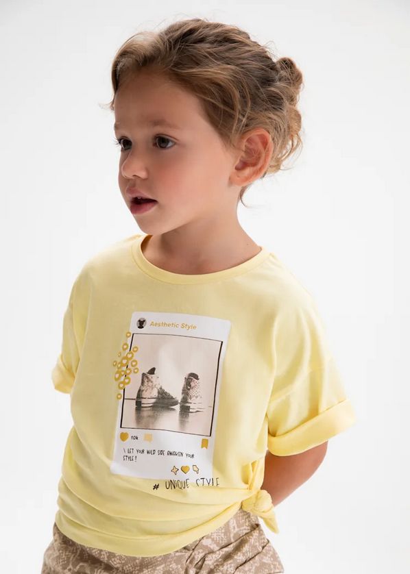 Mayoral 3016 Girl's Short Sleeve Aesthetic Style T-Shirt