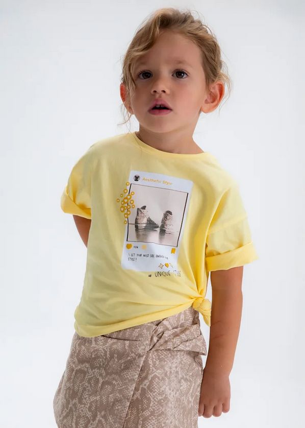 Mayoral 3016 Girl's Short Sleeve Aesthetic Style T-Shirt
