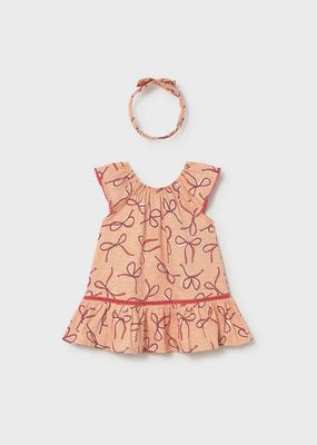 Mayoral 1923 Baby Girl's SL Bow Dress & Headband Set /