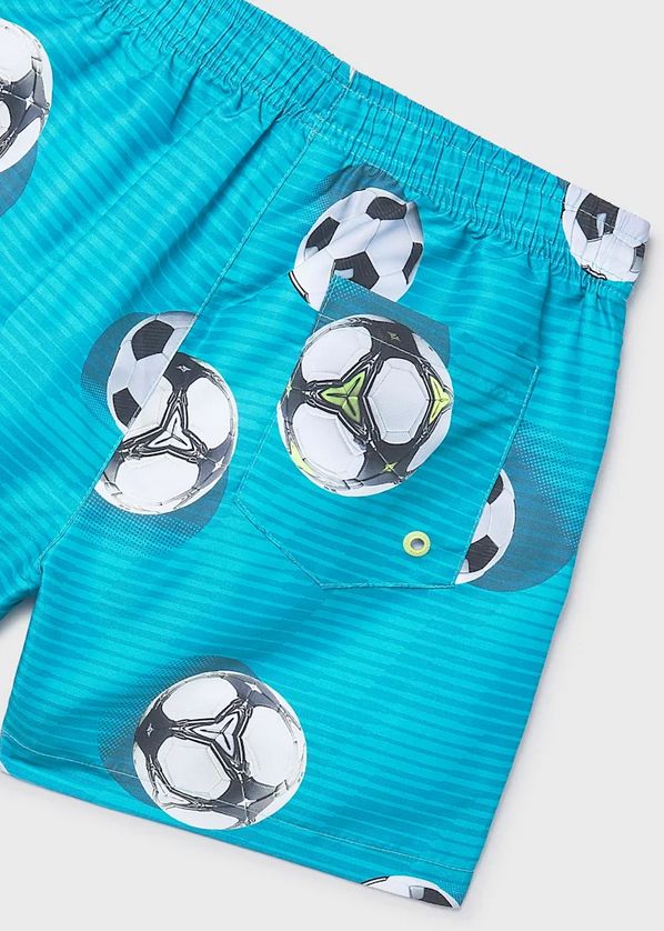 Mayoral 6692 Boy's Soccer Print Swim Shorts – Turquesa