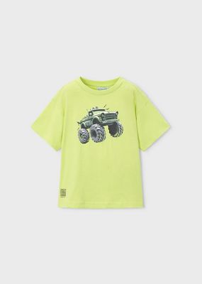 Mayoral 3069/611 Boy's Youth Monster Truck T-Shirt & Fleece Shorts Set 2PC