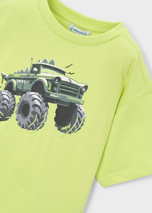 Mayoral 3069/611 Boy's Youth Monster Truck T-Shirt & Fleece Shorts Set 2PC