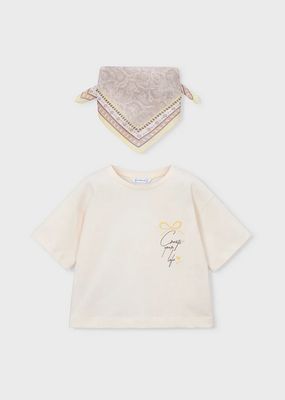 Mayoral 3009 T-Shirt & Scarf Set/