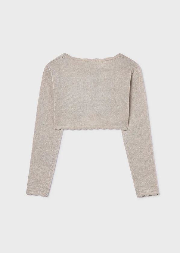 Mayoral 332 Girls L/s Knit Bolero One Button