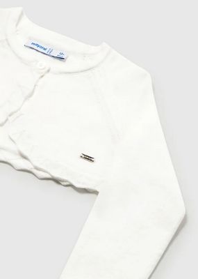 Mayoral 306 Baby Girl L/s Scalopped Bolero/ 