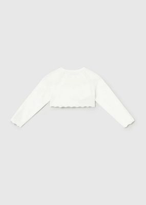 Mayoral 306 Baby Girl L/s Scalopped Bolero/