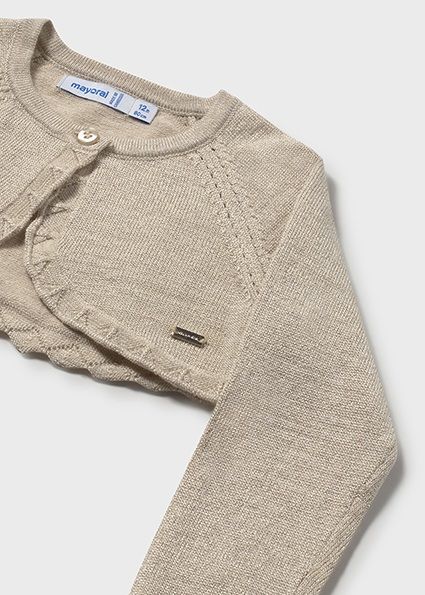 Mayoral 306 Baby Girl L/s Scalopped Bolero