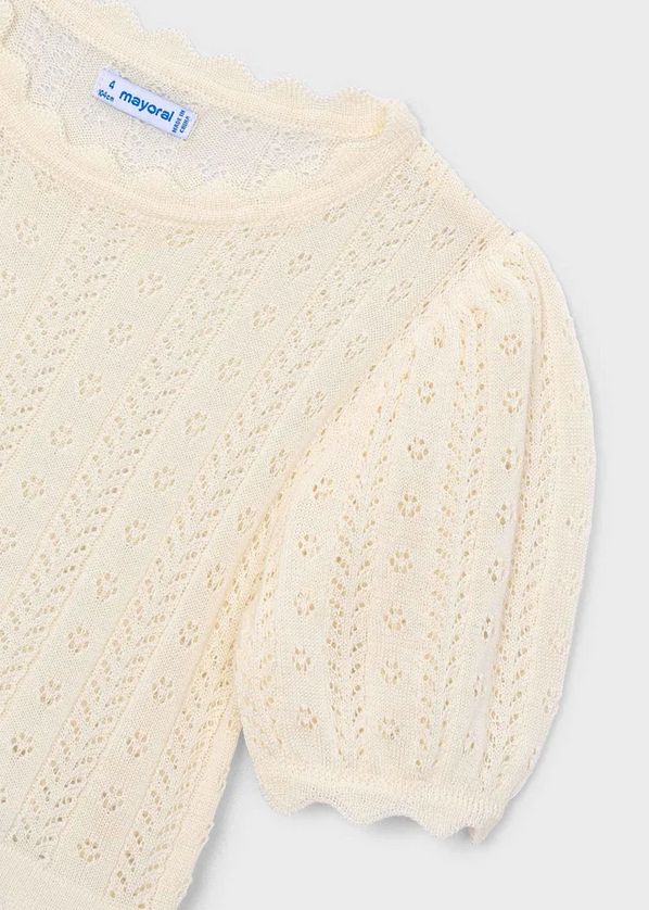 Mayoral 3003 Knit Crochet S/s Top
