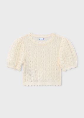 Mayoral 3003 Knit Crochet S/s Top/