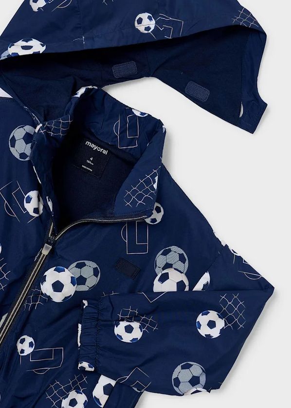 Mayoral 3446 Soccer Ball Print Windbreaker