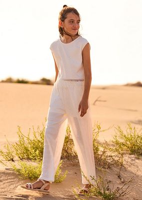 Mayoral 6558 Rhinestone Fringe Bottom Top & Pants Set