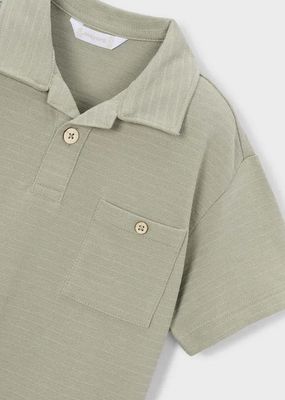 Mayoral 3105 Subtle Stripe Polo w/ Pocket/