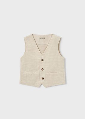 Mayoral 3379 Micro Check Buttoned Vest/