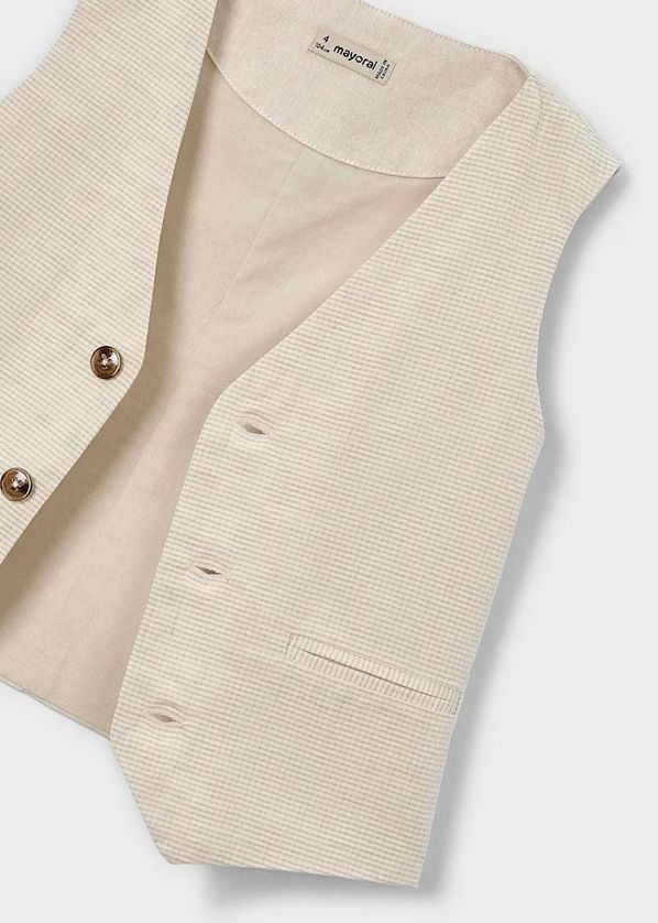 Mayoral 3379 Micro Check Buttoned Vest