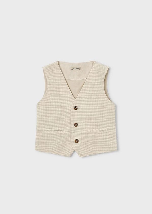Mayoral 3379 Micro Check Buttoned Vest