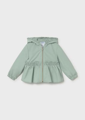 Mayoral 1492 Ruffle Hooded Windbreaker Jacket/