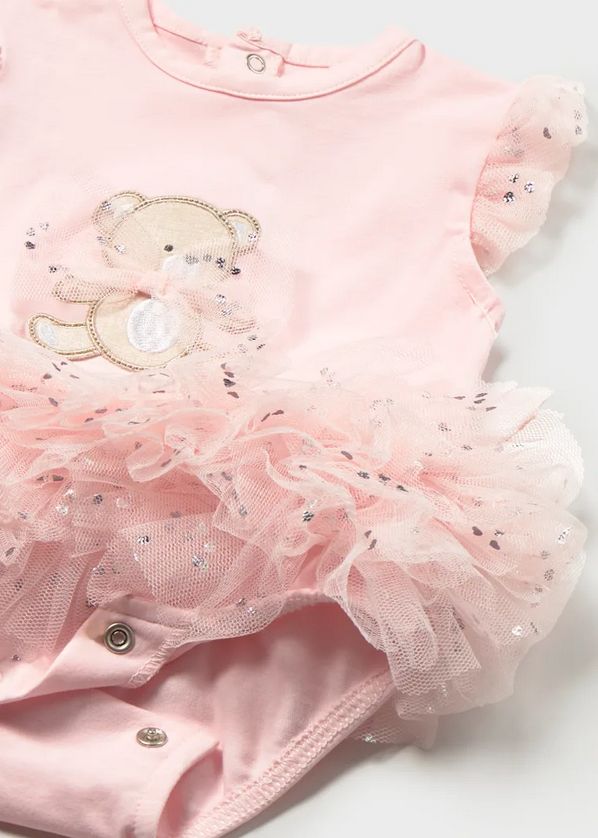 Mayoral 1729 Baby Girl Tutu Bear Bodysuit & Headband
