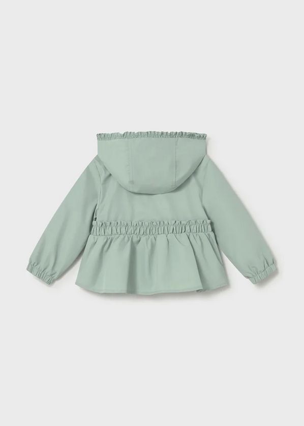 Mayoral 1492 Baby Girl Ruffle Hooded Windbreaker Jacket