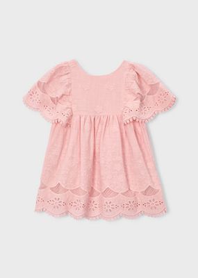 Mayoral 3923 Crochet Embroidery Ruffle Sleeve Dress/