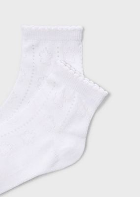 Mayoral 10185 Girls Junior Floral Detail Knit Socks