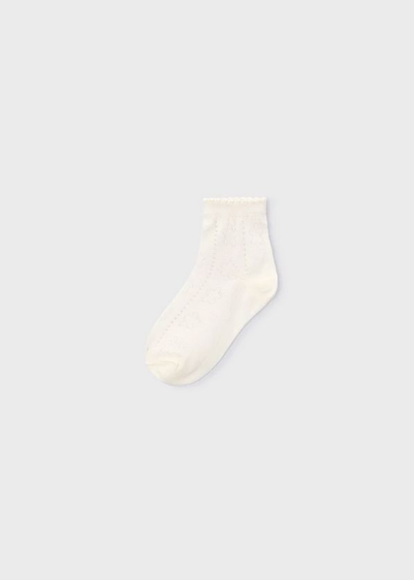 Mayoral 10185 Girls Junior Floral Detail Knit Socks