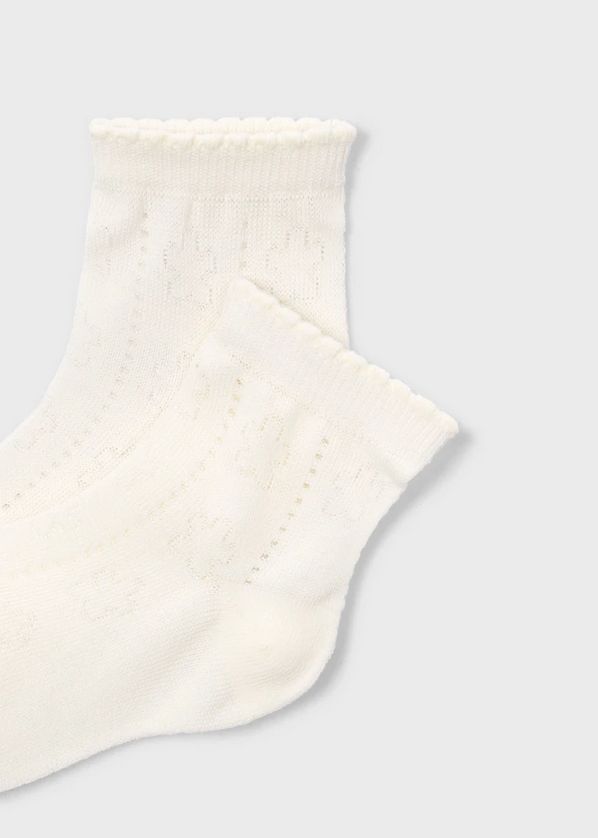 Mayoral 10185 Girls Junior Floral Detail Knit Socks