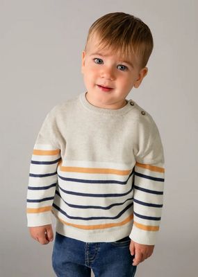 Mayoral 1309/549 Boy's LS Stripe Sweater & Jean Set