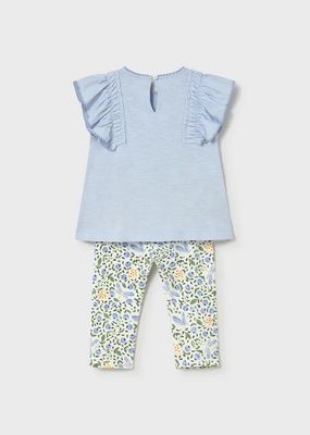 Mayoral 1748 Baby Girl's SLV Ruffle Flare Top & Legging Set/