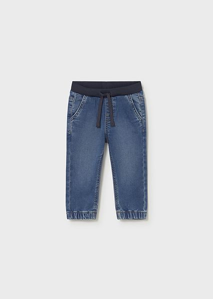 Mayoral 1017/1520 Boy's Long Sleeve T-Shirt & Denim Jogger Pants w/Drawstrings Set