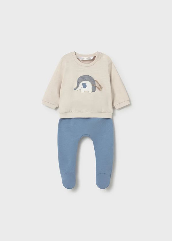 Mayoral 1599 Baby Long Sleeve Elephant Top & Footsie Set