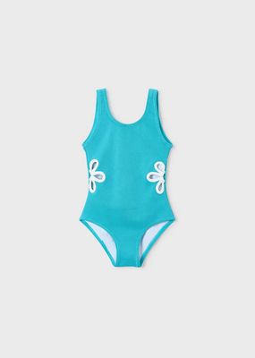 Mayoral 3736 Girl's One Piece Cut Out Swimsuit/