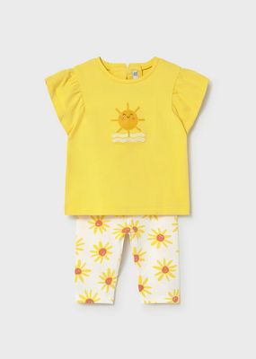 Mayoral 1751 Baby Girl Top & Legging Set- SUN Print/ 