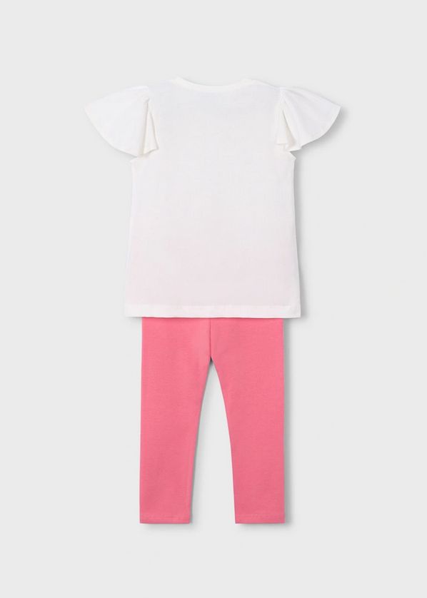 Mayoral 3724 Girl's Short Sleeve T-Shirt & Legging Set
