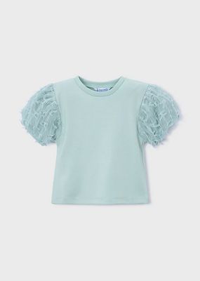 Mayoral 3001 Girl's SS Tulle Top/