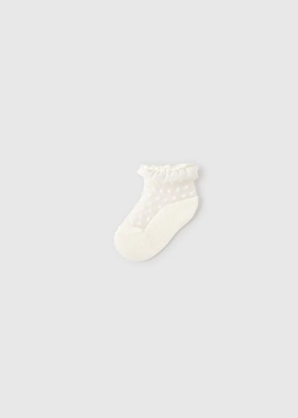 Mayoral 9056 Baby Girl's Dressy Polka Dot Mesh Socks