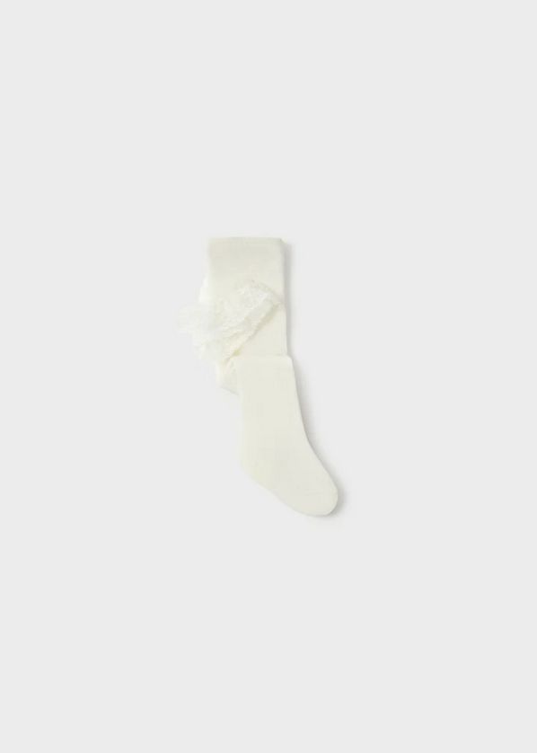 Mayoral 9029 Baby Girl Nylons w/ Lace Diaper